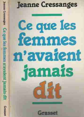 Couverture d'un livre de Jeanne Cressanges