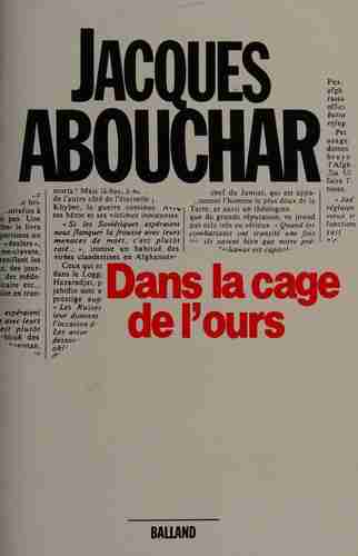 Couverture d'un livre de Jacques Abouchar