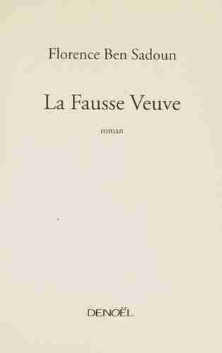 Couverture d'un livre de Florence Ben Sadoun
