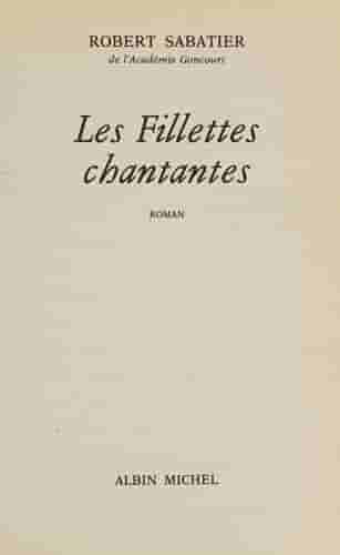Couverture d'un livre de Robert Sabatier