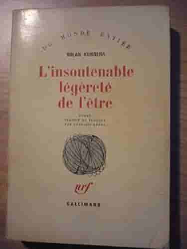 Couverture d'un livre de Milan Kundera