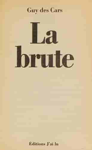 Couverture d'un livre de Guy Des Cars