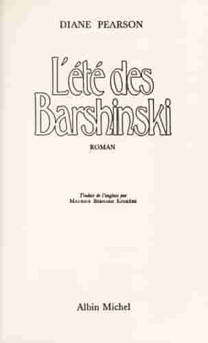 Couverture d'un livre de Diane Pearson