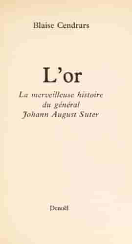 Couverture d'un livre de Blaise Cendrars