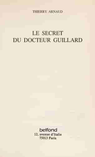 Couverture d'un livre de Thierry Arnaud