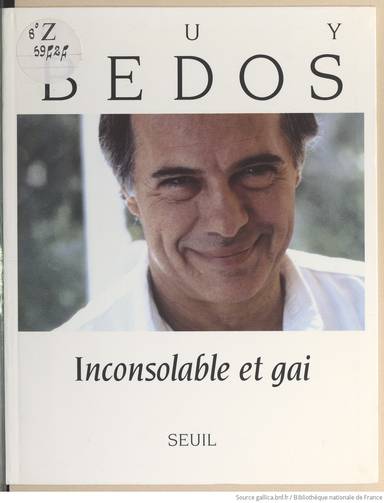 Couverture du livre Inconsolable et gai de Guy Bedos