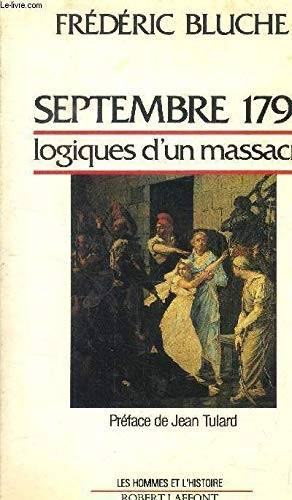 Couverture du livre Septembre 1792 de Frédéric Bluche