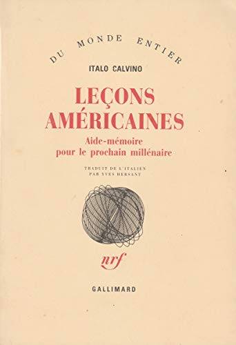 Couverture du livre Leçons américaines de Italo Calvino