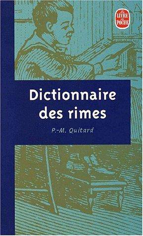 Couverture du livre Dictionnaire des rimes de Pierre-Marie Quitard