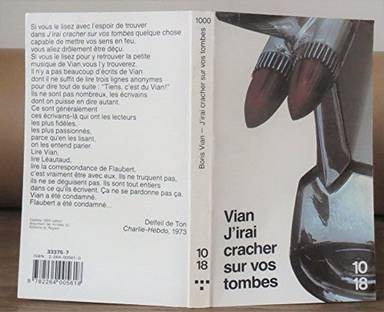 Couverture du livre J'irai cracher sur vos tombes de Boris Vian