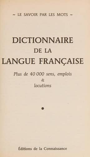 Couverture du livre Dictionnaire de la langue française de Maxi-Poche References