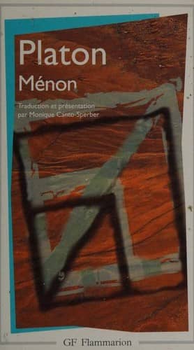Couverture du livre Ménon de Plato